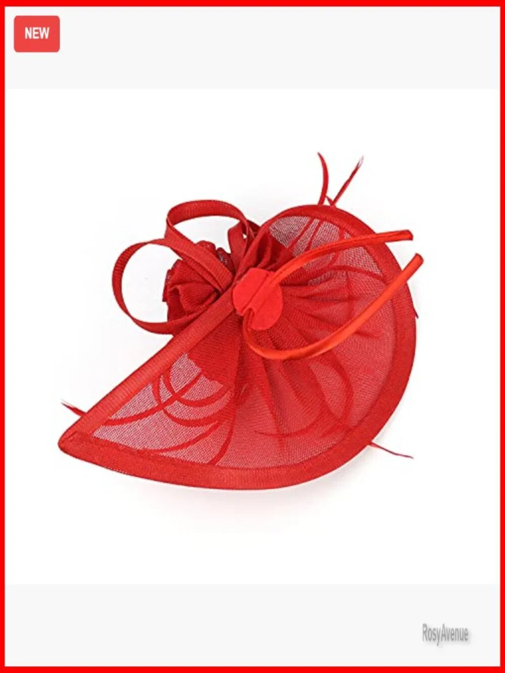 Fascinator Hat with Feathers and Mesh for Tea Party and Cocktail Events